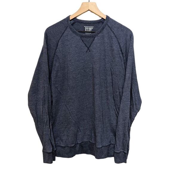 Old Navy Other - Old Navy Shirt Mens XL Navy Blue Crew Neck T-Shirt Tee Long Sleeve Cotton Blend